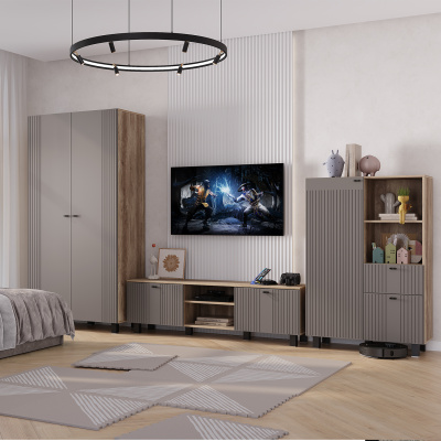 Шкаф 2-х створчатый "Олива" ШК-03 Дуб каньон/MF14