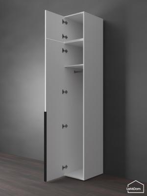 Шкаф с антресолью Linnea MHR-1A-1 2450х400х510 Белый-М 11.1.1