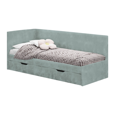 Кровать односпальная "Лео" КР-49 Белый/Шарли бриз