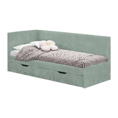 Кровать односпальная "Лео" КР-49 Белый/Эвкалипт