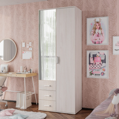 "Белла" шкаф 2-х створчатый ясень белый