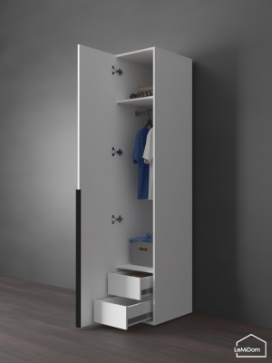 Шкаф Linnea MHR-1-3 2050х400х510 Белый-М 11.1.1