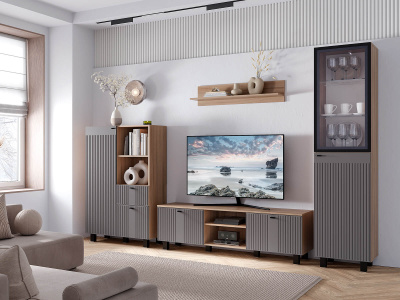 Тумба под ТВ "Олива" ТБ-09 Дуб каньон/MF14