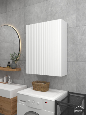 Шкаф навесной для ванной комнаты и туалета MH8-MA 750х600х217 Белый-М 10.1.2