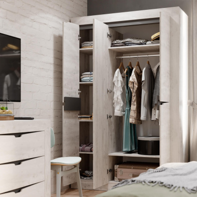 "Леонардо" ШК-35 Бетон пайн светлый/графит