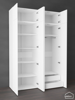 Шкаф с антресолью Linnea MHR-4POA-2 2450х1600х510 Белый-М 11.1.1