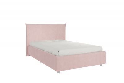 Кровать 1.6 Квест, (1890х2140х1050) нежно-розовый (велюр)