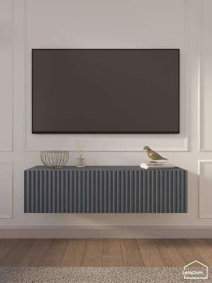 Тумба подвесная под телевизор Lines MTV4-MA 300х1150х315 Графит-М 10.1.25