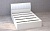 Кэт-1 Кровать 1,6 арт.001 Бодега белая/Caiman белый с настилом