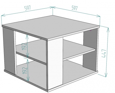 Стол журнальный TC7 447х597х597