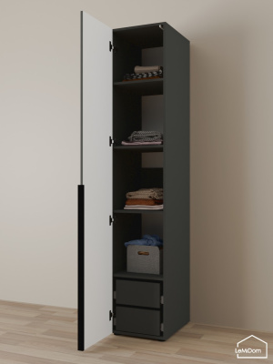 Шкаф Linnea MHR-1-4 2050х400х510 графит-М 11.1.25
