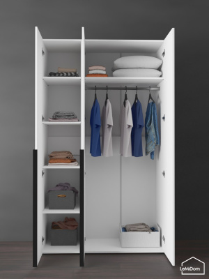 Шкаф Linnea MHR-3-1 2050х1200х510 Белый-М 11.1.1