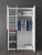 Шкаф Linnea MHR-3-1 2050х1200х510 Белый-М 11.1.1