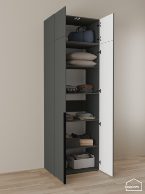 Шкаф с антресолью Linnea MHR-2A-2 2450х800х510 графит-М 11.1.25