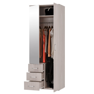 "Белла" шкаф 2-х створчатый ясень белый