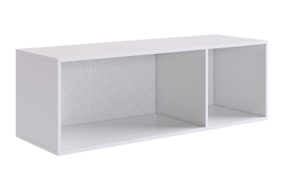 Зефир Антресоль трехдверная 119.01, (1200х422х400) белое дерево/серый (эмаль)