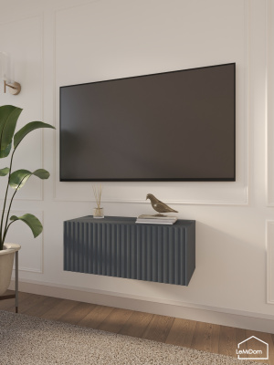 Тумба подвесная под телевизор Lines MTV1-MA 300х750х315 Графит-М 10.1.25