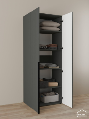 Шкаф Linnea MHR-2-2 2050х800х510 графит-М 11.1.25