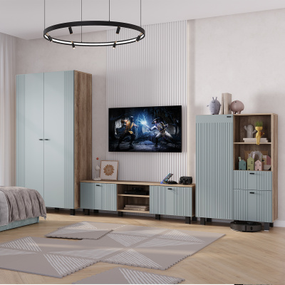 Шкаф 2-х створчатый "Олива" ШК-03 Дуб каньон/MF11