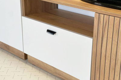 Моди Тумба, (1550х350х550) дуб крафт золотой/белое дерево