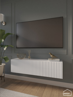 Тумба подвесная под телевизор Lines MTV4-MA 300х1150х315 Белый-М 10.1.1