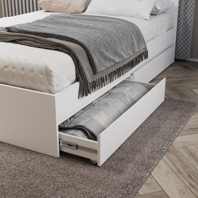 Кровать 1,2 м "Симпл" КР-07 белый