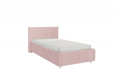 Кровать 0.9 Бест, (1160х2140х895) нежно-розовый (велюр)