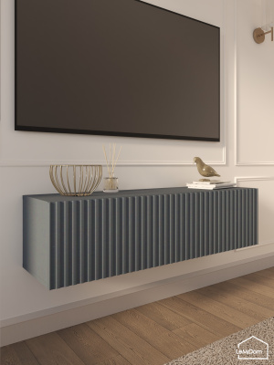 Тумба подвесная под телевизор Lines MTV4-MA 300х1150х315 Графит-М 10.1.25