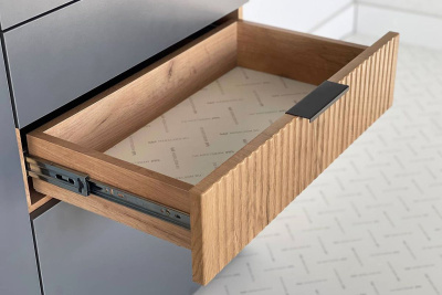 Бери Комод, (600х354х863) дуб крафт золотой/графит