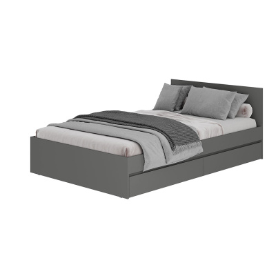 Кровать 1,2 м "Симпл" КР-07 графит