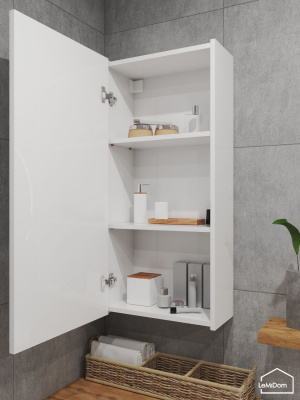 Шкаф навесной для ванной комнаты и туалета MH6-MA 960х450х217 Белый-М 10.1.1