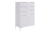 Зефир Комод, (602х355х962) белое дерево/белый (эмаль)