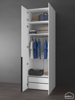 Шкаф с антресолью Linnea MHR-2A-3 2450х800х510 Белый-М 11.1.1