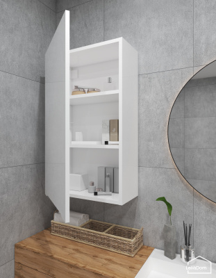 Шкаф навесной для ванной комнаты и туалета MH19-MA 750х450х217 Белый-М 13.1.2