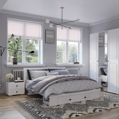 Тумба прикроватная "Софт" ТБ-12 Белый/Эмаль белая (F26)