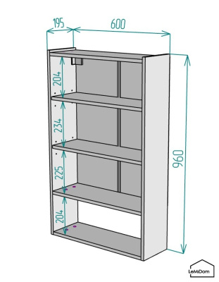 Шкаф навесной для ванной комнаты и туалета MH22-MA 960х600х217 Белый-М 10.1.1