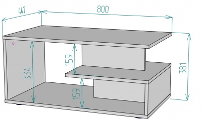 Стол журнальный TC20 381х800х447
