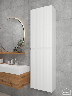 Шкаф пенал навесной для ванной комнаты и туалета MH11-MA 1548х450х217 Белый-М 10.1.1