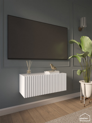 Тумба подвесная под телевизор Lines MTV1-MA 300х750х315 Белый-М 10.1.1