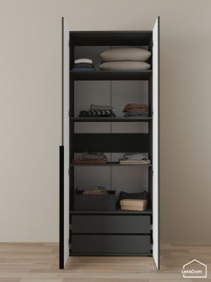 Шкаф Linnea MHR-2-3 2050х800х510 графит-М 11.1.25