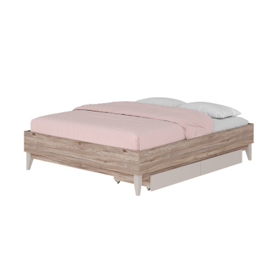 Кровать 1,6 м "Скандика" КР-19 дуб смоки