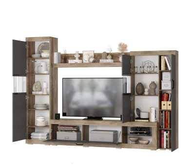 Гостиная "Тесла" ГС-01 дуб каньон/графит