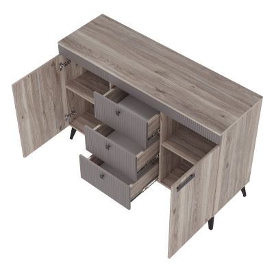 Комод "Кассандра" КМ-12 Дуб Смоки/MF14