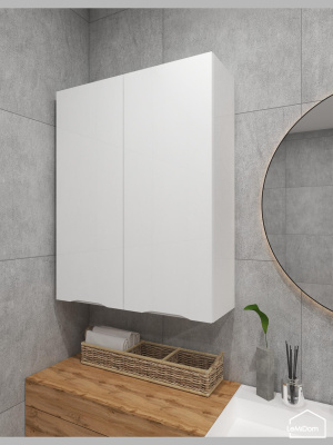 Шкаф навесной для ванной комнаты и туалета MH20-MA 750х600х217 Белый-М 13.1.1