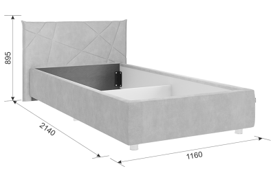 Комплект детской мебели "Зефир К6" белое дерево/серый (эмаль)/графит (велюр)