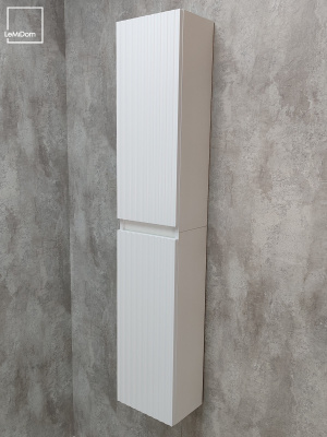 Шкаф пенал навесной для ванной комнаты и туалета MH10-MA 1548х300х217 Белый-М 10.1.1