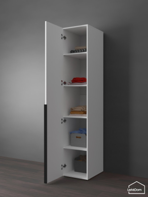 Шкаф Linnea MHR-1-2 2050х400х510 Белый-М 11.1.1