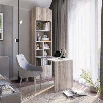 Стол-шкаф "Урбан" СШ-01 Дуб смоки/Кашемир