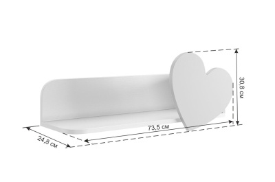 Комплект детской мебели "Зефир К2" (3500х580х2300), (3500х580х2300) белое дерево/белый муар/пудра розовая (эмаль)