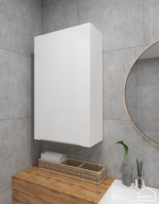 Шкаф навесной для ванной комнаты и туалета MH19-MA 750х450х217 Белый-М 13.1.2